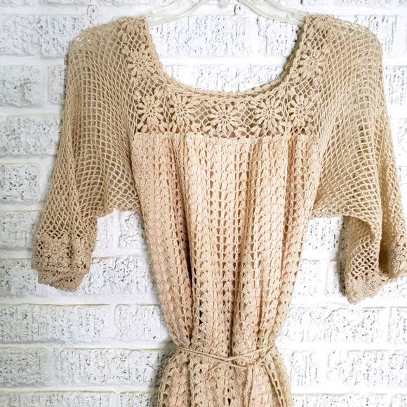 Vintage Dresses Vintage Crochet Maxi Dress Poshmark